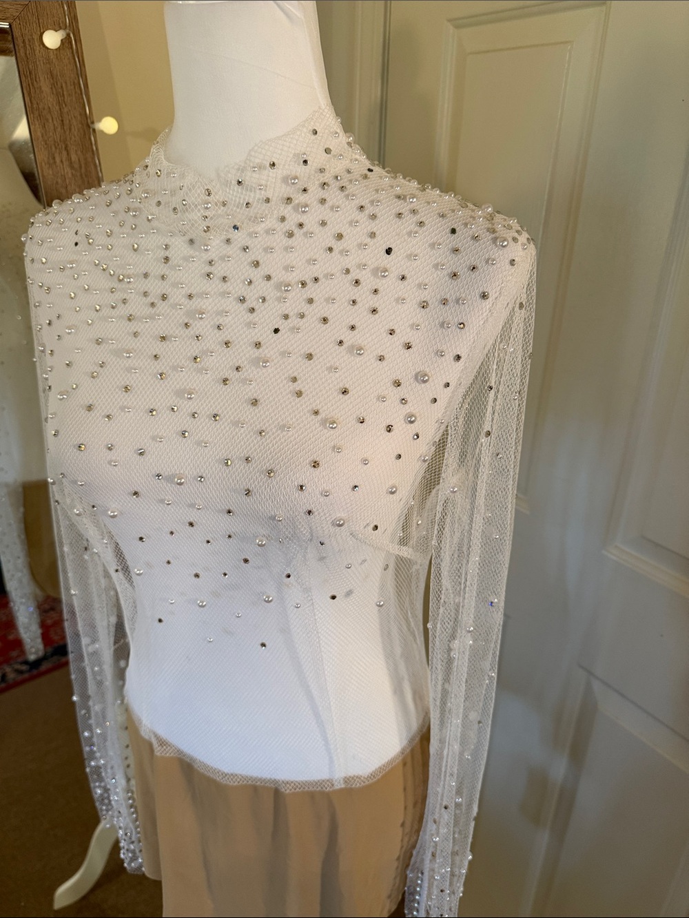 Watters Long-Sleeve Beaded Bodysuit - Picture 4 of 14